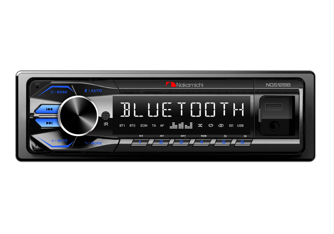 Nakamichi NQ512BB (синяя подсветка) - USB/Bluetooth/FM - фото