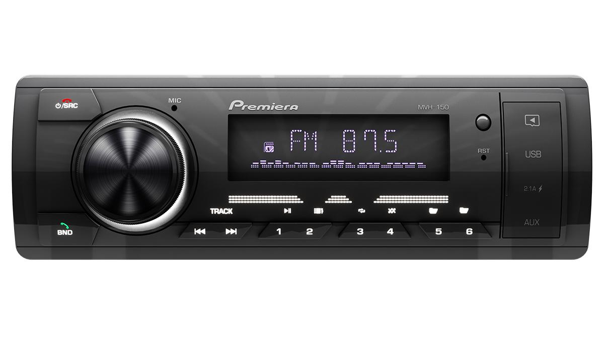 Premiera MVH-150 - современный 1DIN FM/SD/USB ресивер с поддержкой Bluetooth - фото