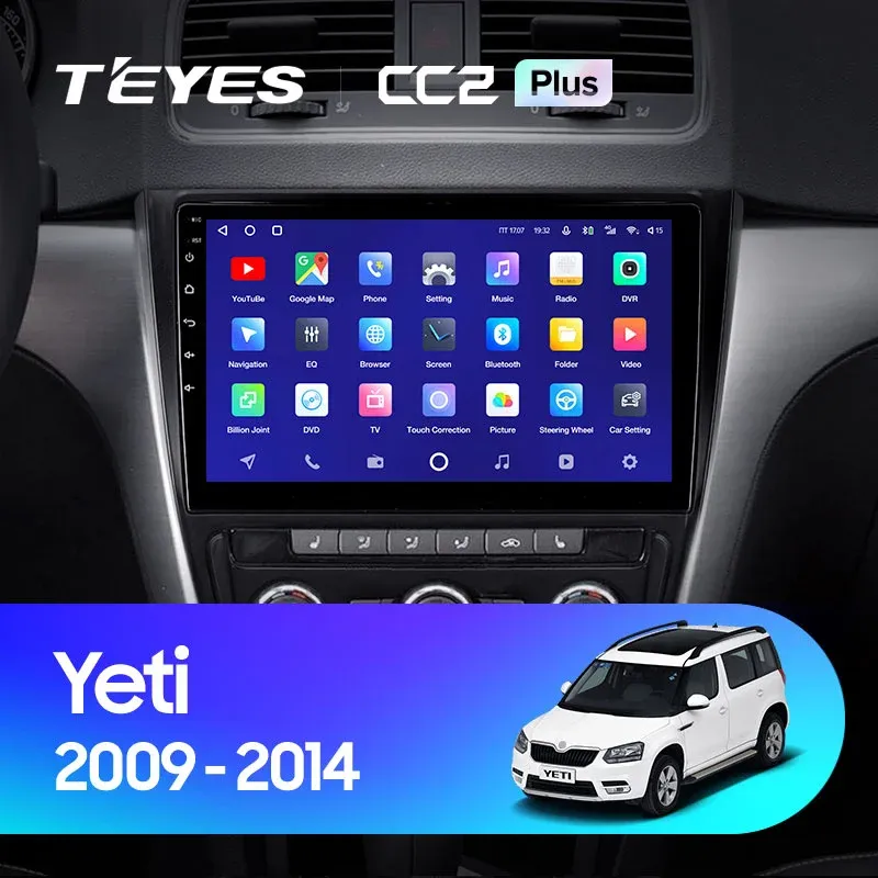 Комплект магнитолы TEYES CC2 Plus 9.0" для Skoda Octavia II 2004-2013