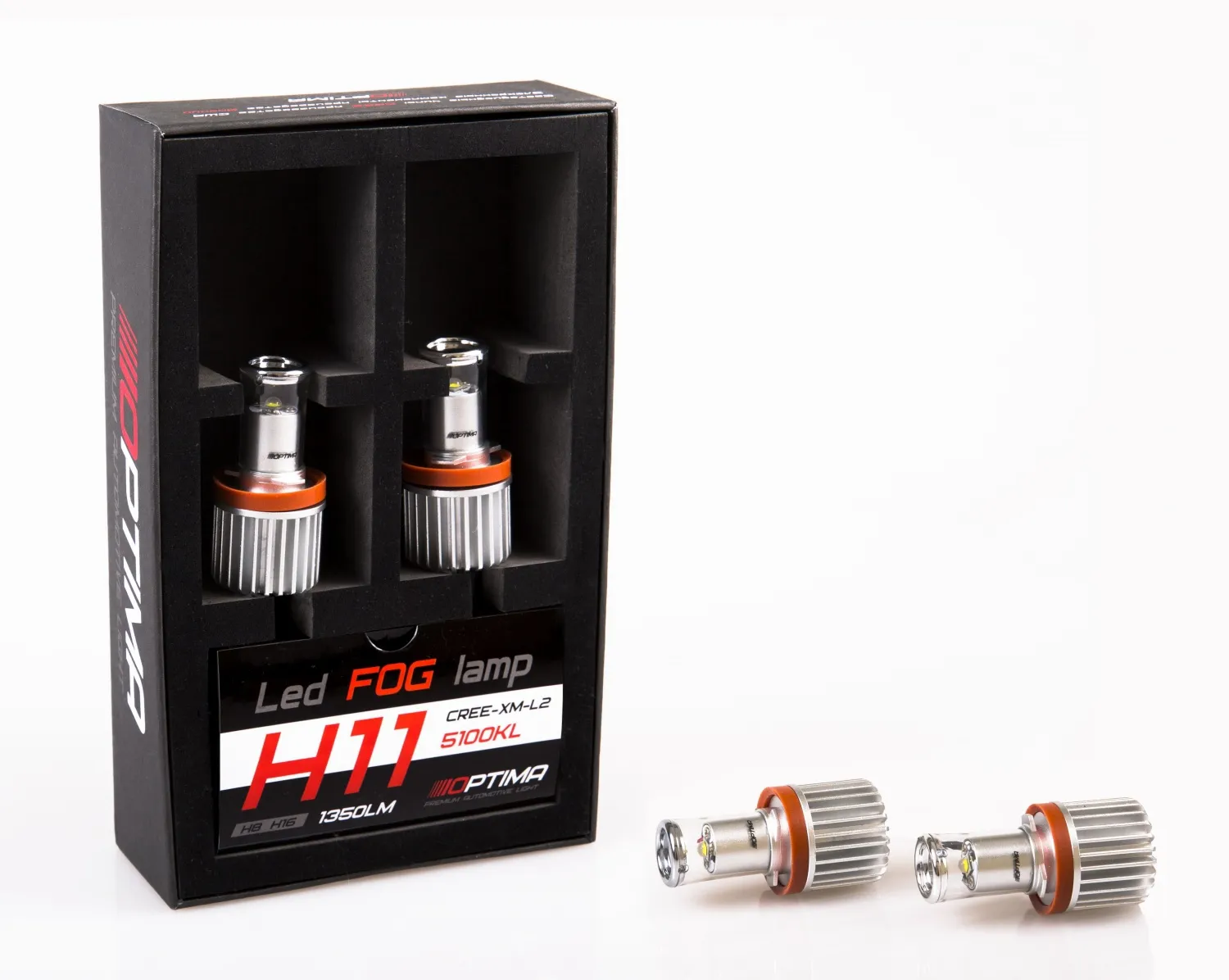 Лампа светодиодная Optima Premium H11 FOG 12-24V 1800LM (5100K) 12-24V - фото