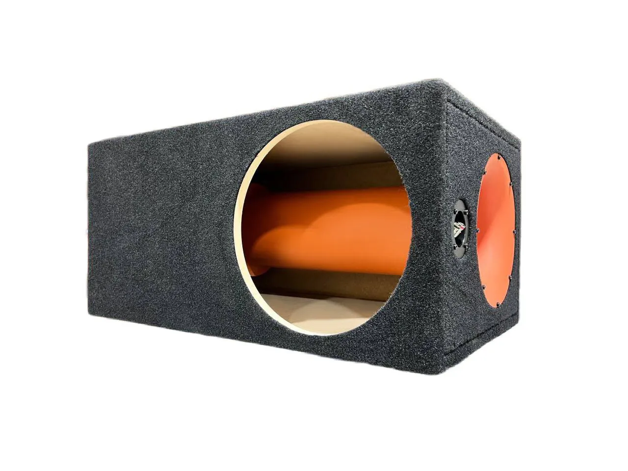 Короб под сабвуфер GA 12" на трубе (МДФ 16мм) черный - фото