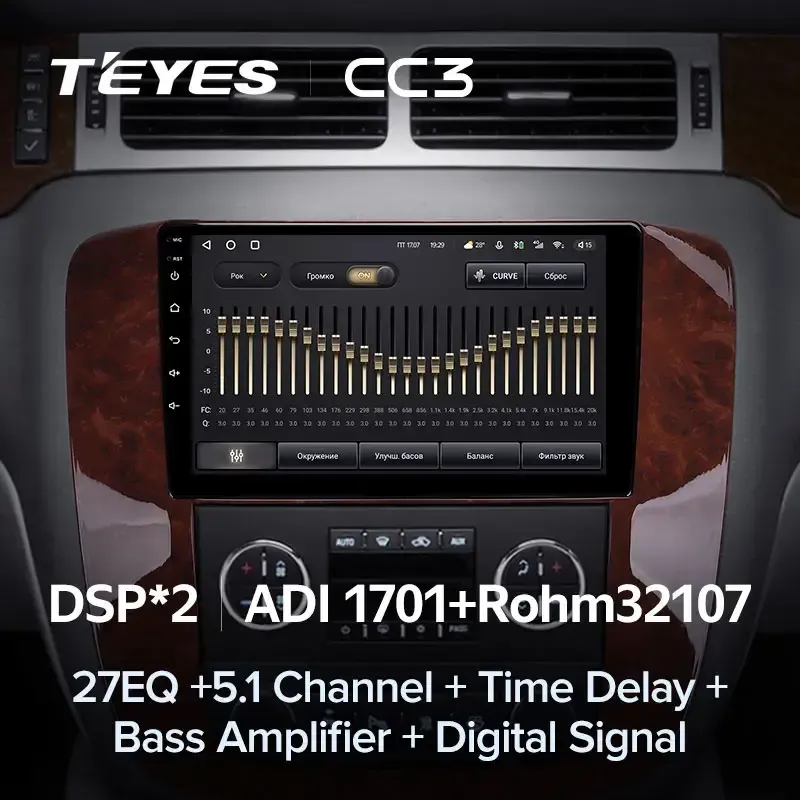 Комплект магнитолы TEYES CC3L 9.0" для GMC Yukon