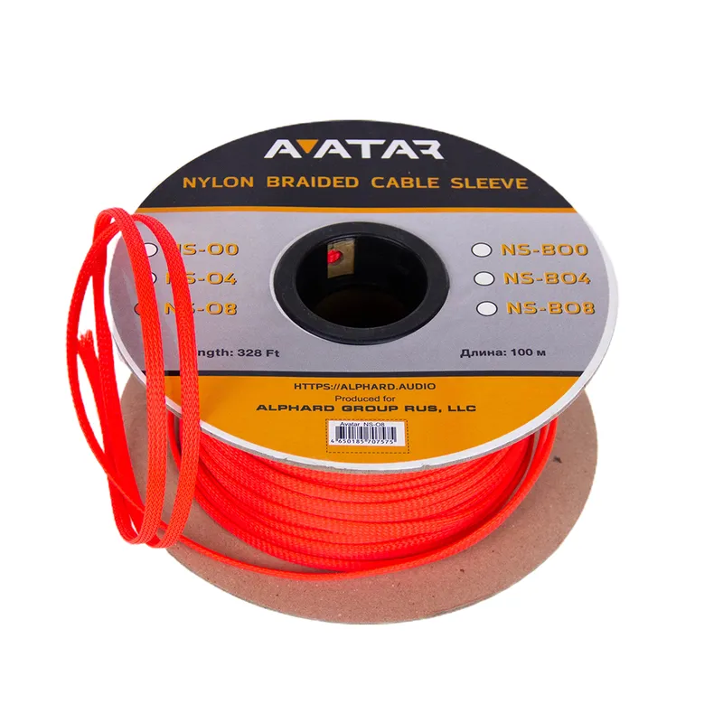 Защитная кабельная оплетка AVATAR NS-O8v2 Orange (1б-200м) - фото