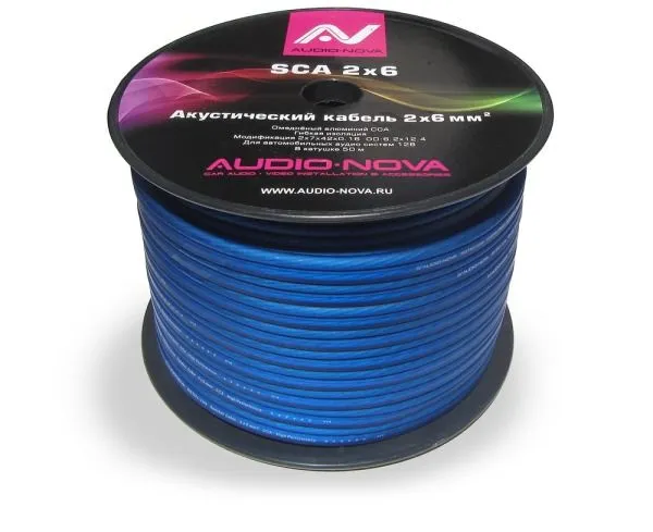 Акустический кабель AUDIO NOVA SCC 2х6 (1б-50м)(1м) - фото