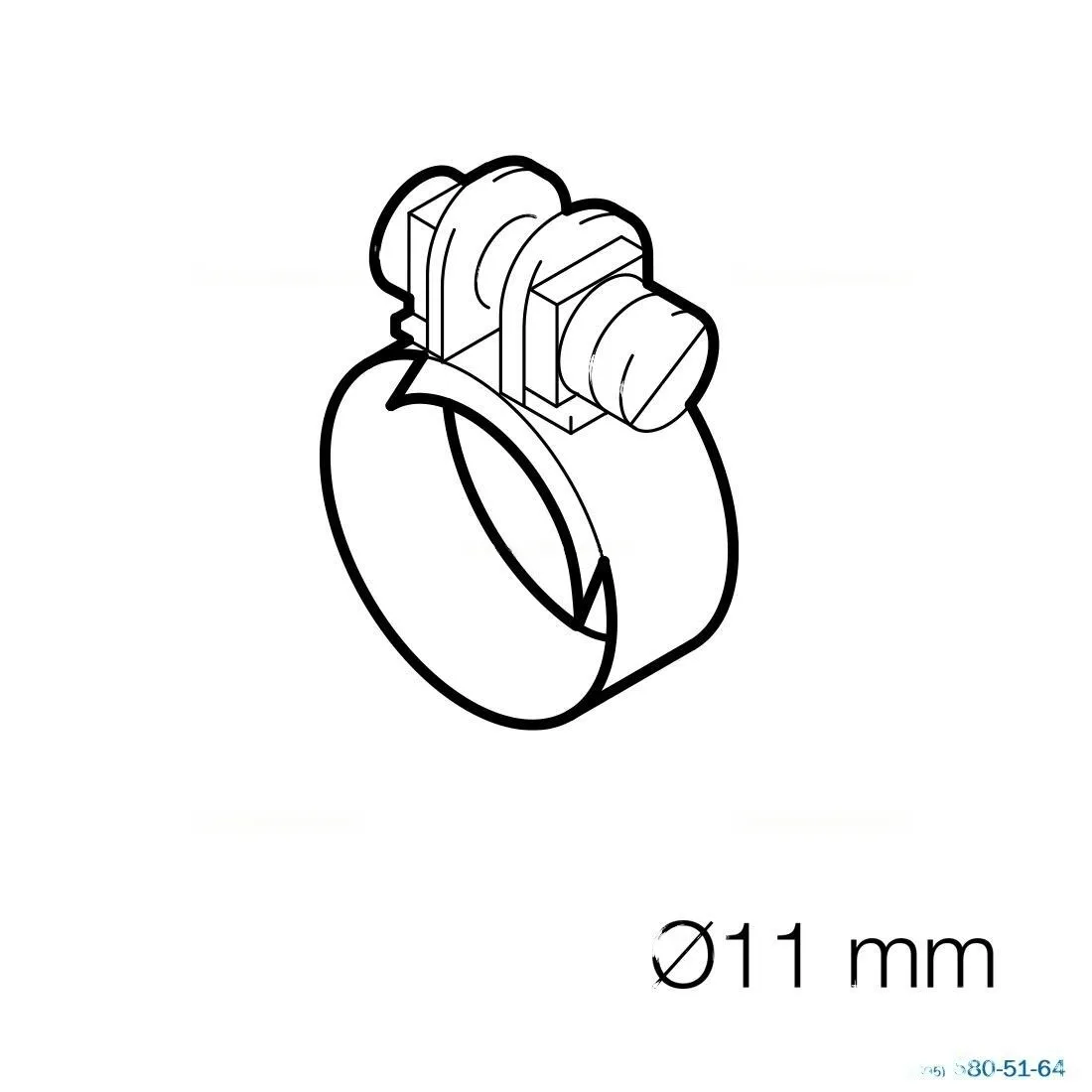 Хомут 11 мм - фото