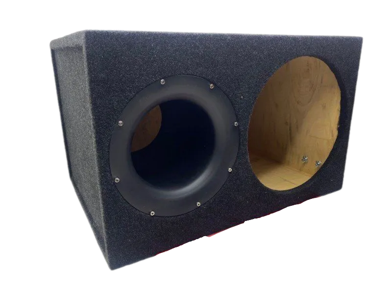 Ящик под сабвуфер 15" люкс с трубой в лицо черный - фото