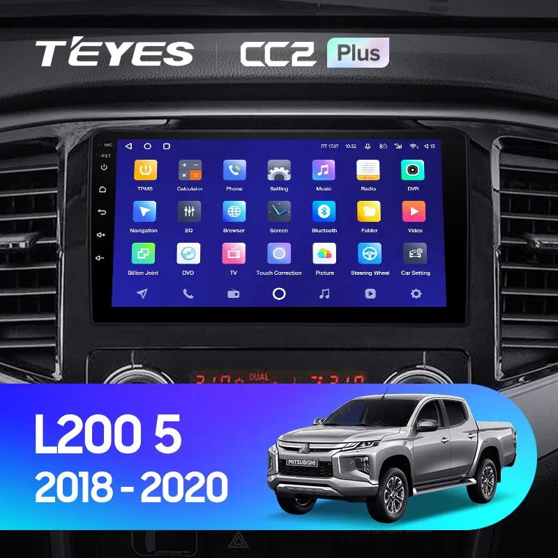 Комплект магнитолы TEYES CC2 Plus 10.2" для Mitsubishi L200 III рестайлинг 2019-2023