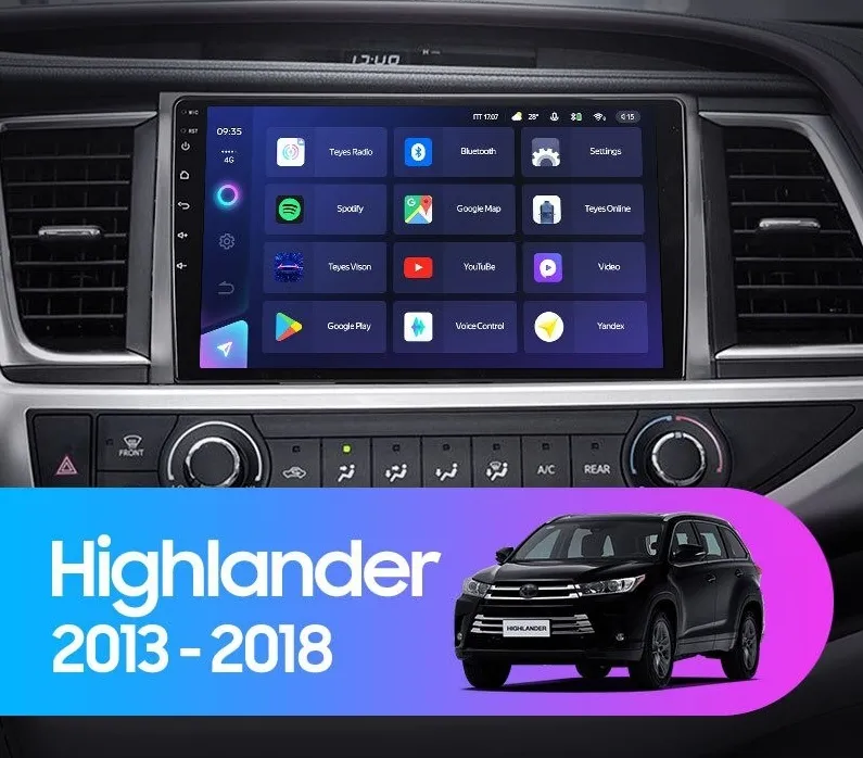 ШГУ Teyes CC3 2K 4/64 GB Toyota Highlander 3 XU50 2013-2018 - фото