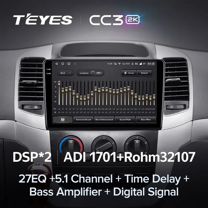 Комплект магнитолы TEYES CC3 2K 9.5" для Foton View 2009-2012