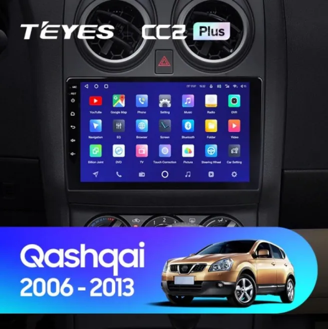 ШГУ Teyes CC2 Plus 3/32 GB Nissan Qashqai 1 J10 2006-2013 - фото