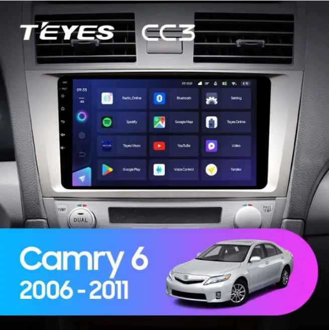 ШГУ Teyes CC3 3/32 GB Toyota Camry 40 9 2006-2011 CAN - фото