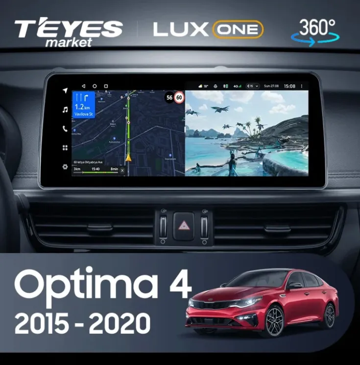 ШГУ Teyes LUX ONE 6\128 360 Kia Optima 4JF 2015-2020 12.3" - фото