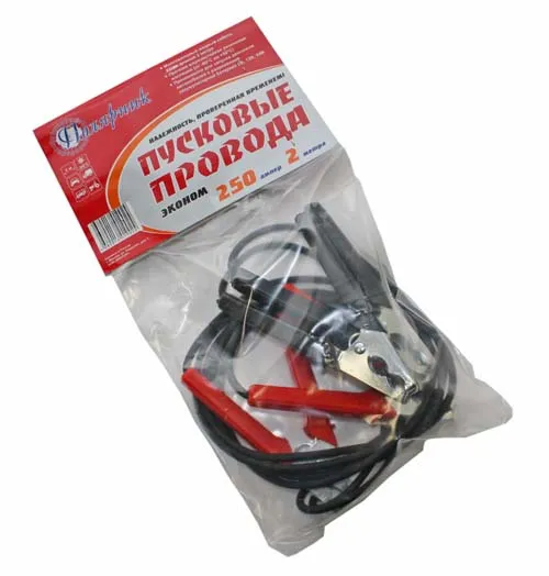Пусковые провода "ПОЛЯРНИК" 250А длина 2,0 ПАКЕТ - фото Пусковые провода "ПОЛЯРНИК" 250А длина 2,0 ПАКЕТ - фото