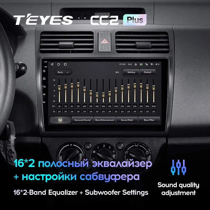 Комплект магнитолы TEYES CC2 Plus 10.2" для Suzuki Swift III 2004-2011