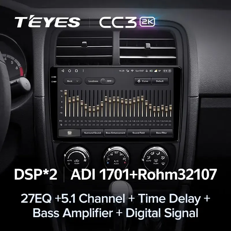 Комплект магнитолы TEYES CC3 2K 9.5" для Dodge Caliber I рестайлинг 2009-2013