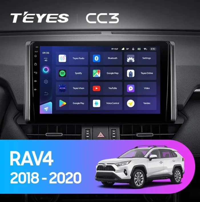 ШГУ Teyes CC3 2K 4/64 Toyota RAV4 XA50 2018-2020, 10.2" - фото