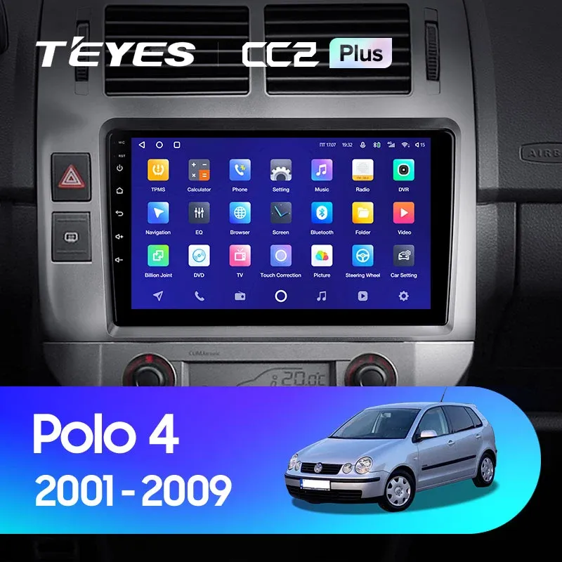 Комплект магнитолы TEYES CC2 Plus 9.0" для Volkswagen Polo IV 2001-2009
