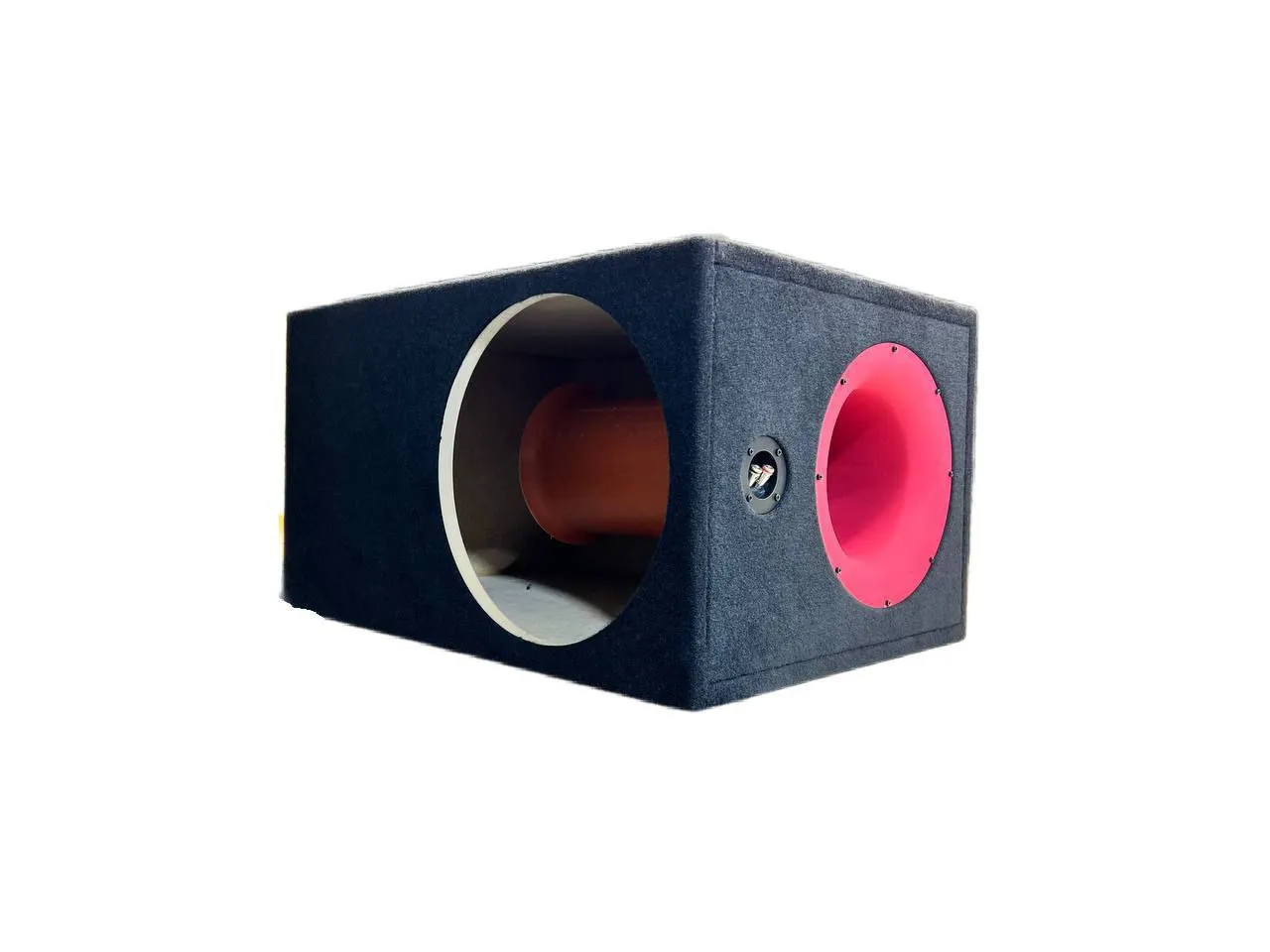 Короб под сабвуфер GA 15" на трубе (МДФ 19мм) черный - фото