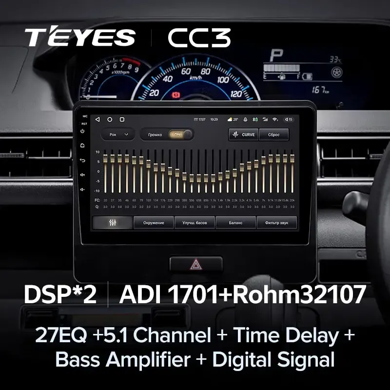 Комплект магнитолы TEYES CC3L 10.2" для Suzuki Wagon R