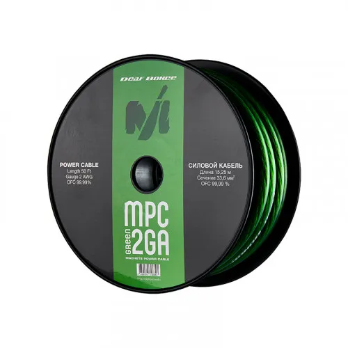 Силовой кабель Deaf Bonce MPC-2GA Green (1б-15,25м)(1м) - фото