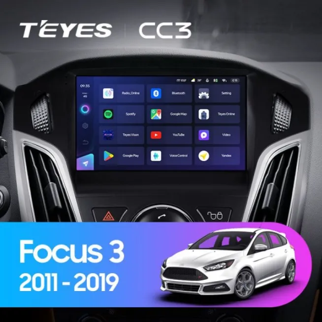 ШГУ Teyes CC3 3/32 9 Ford Focus 3 2011+ - фото