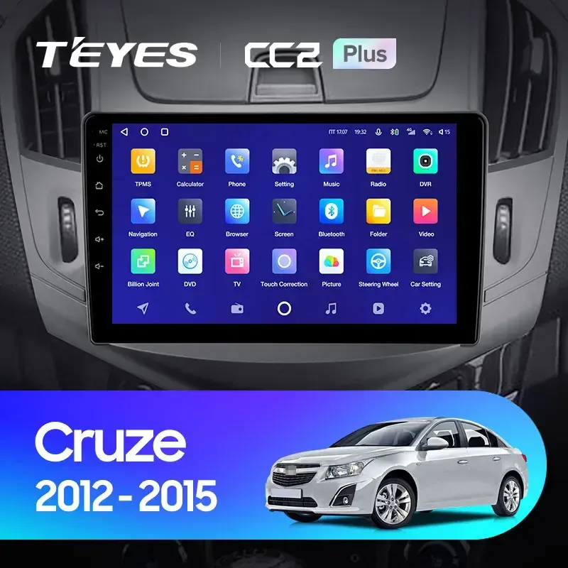 Комплект магнитолы TEYES CC2 Plus 9.0" для Chevrolet Cruze I рестайлинг 2012-2015