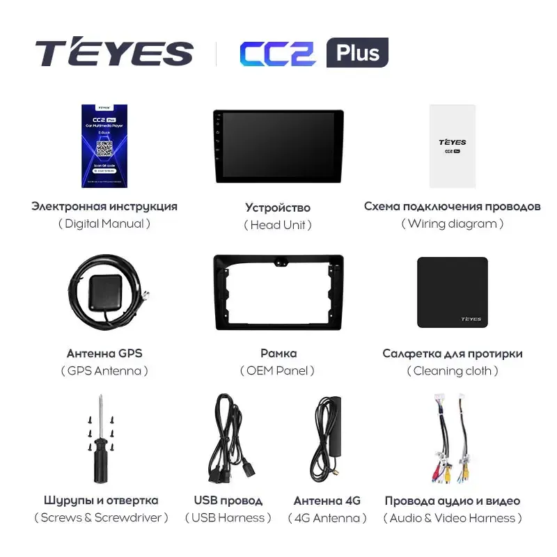 Комплект магнитолы TEYES CC2 Plus 10.2" для Citroen C5 II 2008-2017