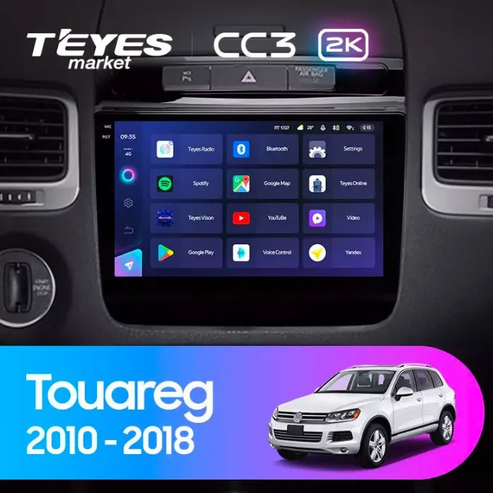 ШГУ Teyes CC3 2K 4/32 GB Volkswagen Touareg FL NF 2010-2018 - фото