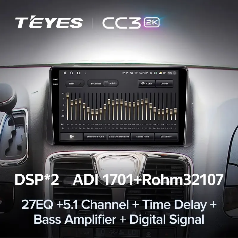 Комплект магнитолы TEYES CC3 2K 9.5" для Chrysler Grand Voyager V рестайлинг 2011-2015