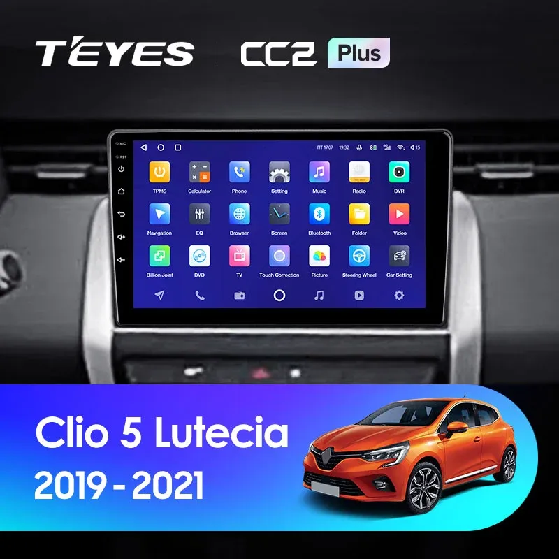 Комплект магнитолы TEYES CC2 Plus 9.0" для Renault Clio 2019-2021