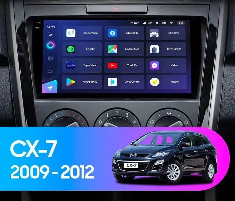 ШГУ Teyes CC3 2K 4/32 GB Mazda CX7 2009-2012, 9.5" - фото