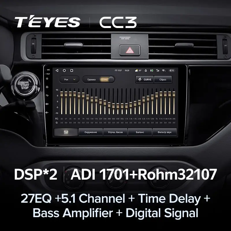 Комплект магнитолы TEYES CC3L 9.0" для Kia K3