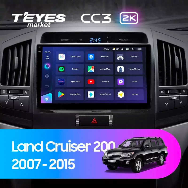 ШГУ Teyes CC3 2K 4/64GB Toyota Land Cruiser 11 LC 200 2007-2015 - фото