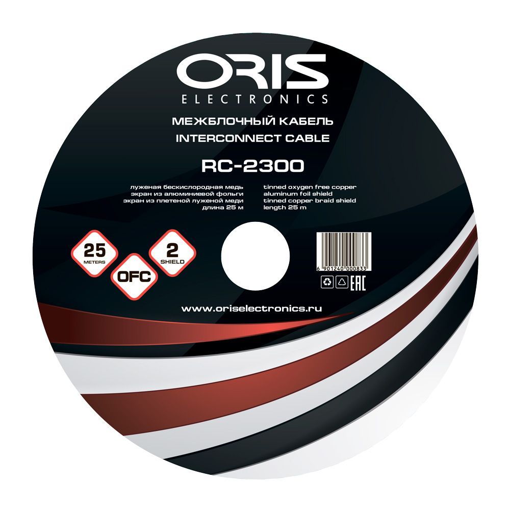 Межблочный кабель ORIS RCA RC-2300 (1б-25м) (1м) - фото