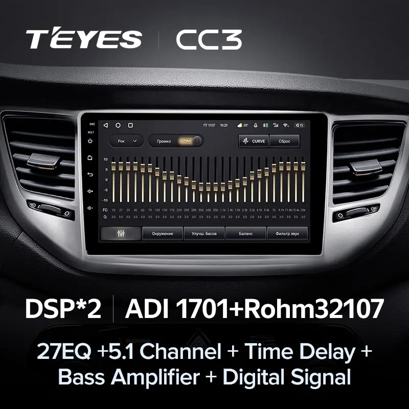 Комплект магнитолы TEYES CC3L 9.0" для Hyundai Tucson