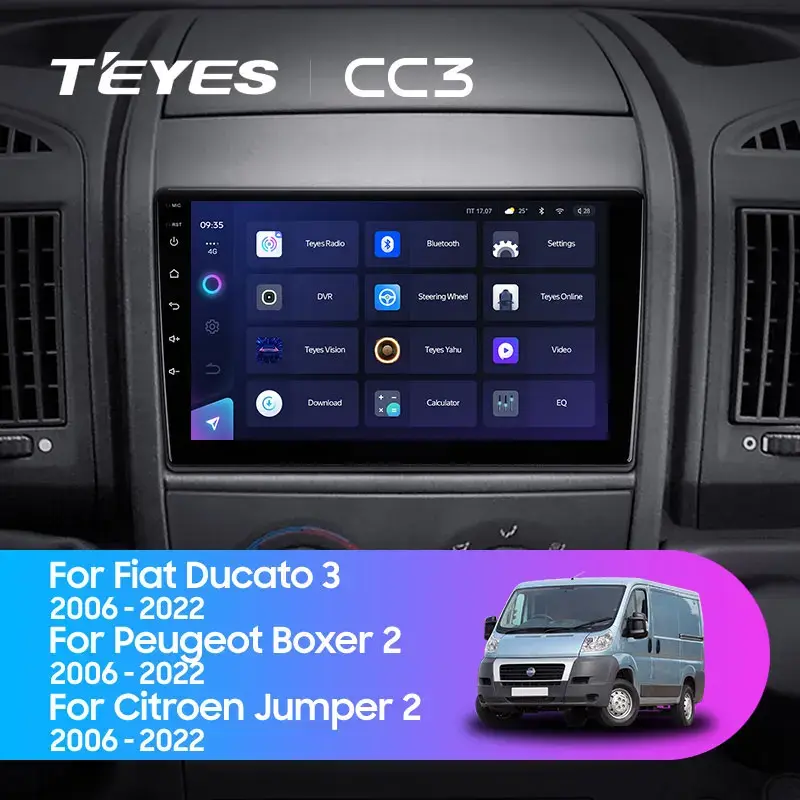 Комплект магнитолы TEYES CC3 9.0" для FIAT Ducato III 2006-2023