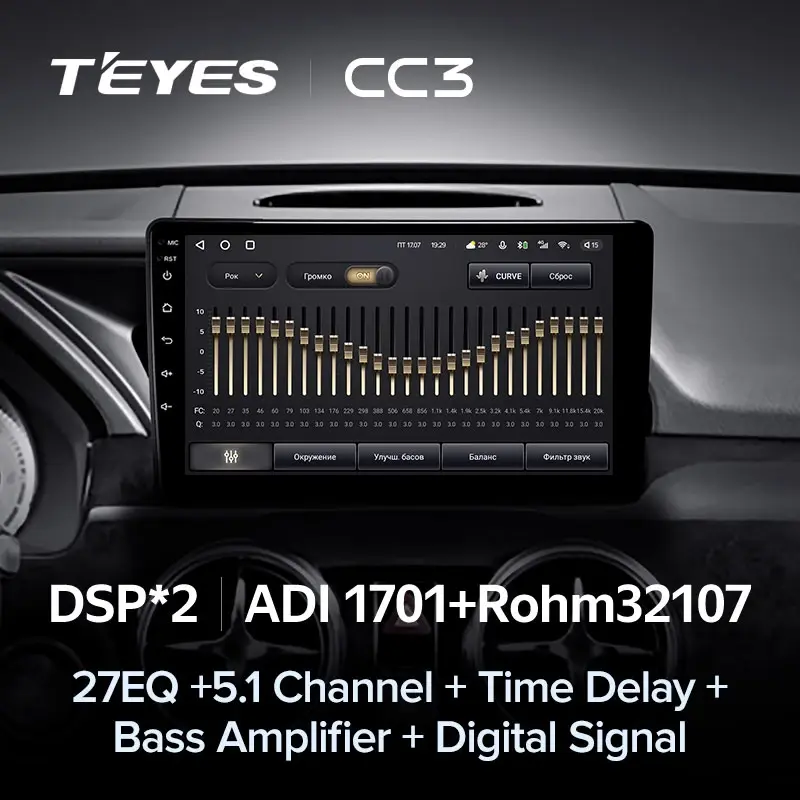 Комплект магнитолы TEYES CC3L 9.0" для Mercedes-Benz GLK-класс