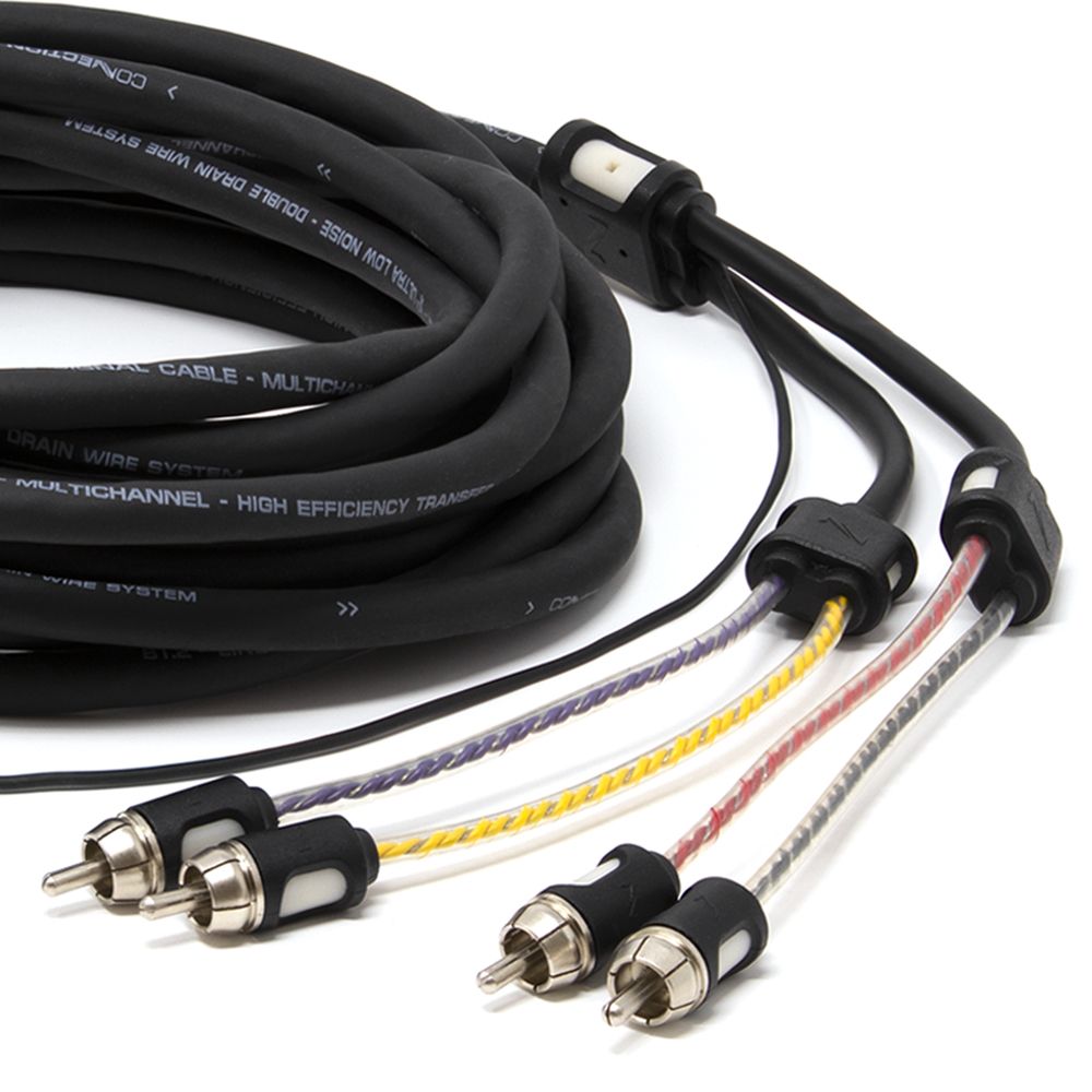 Межблочный кабель Audison BT4 550.2 Four channel RCA cable 550 cm - фото