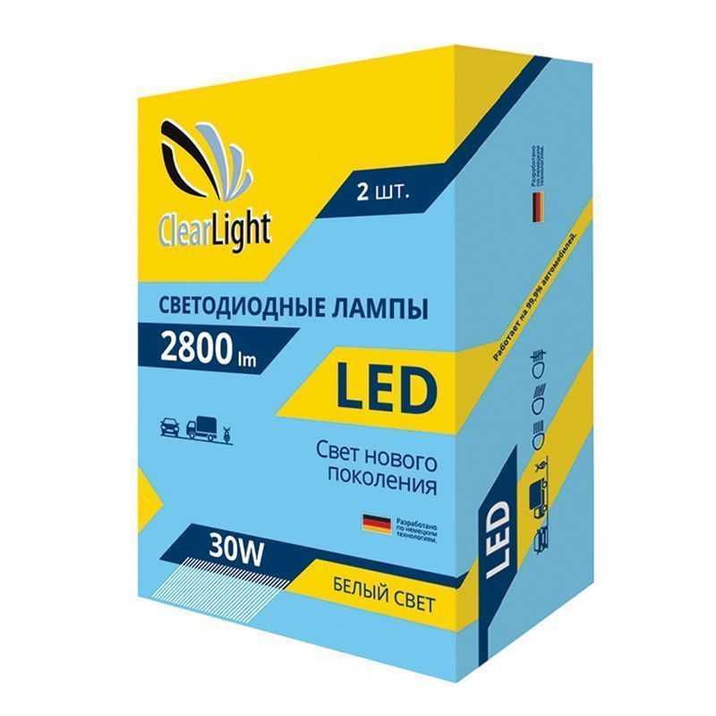 Лампа LED Clearlight H3 2800Lm (2шт) - фото