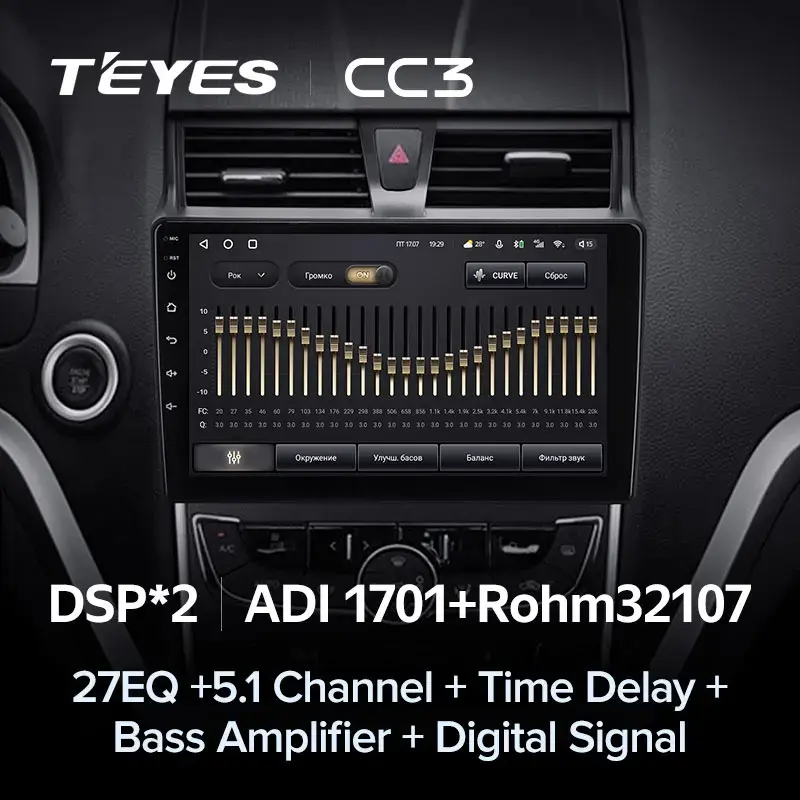 Комплект магнитолы TEYES CC3L 9.0" для Geely Emgrand 7