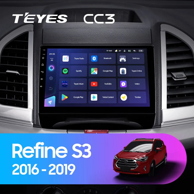 Комплект магнитолы TEYES CC3 10.2" для JAC Refine 2013-2019