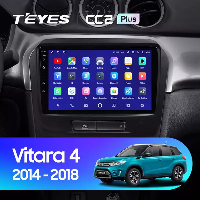 Комплект магнитолы TEYES CC2 Plus 9.0" для Suzuki Vitara II 2014-2019