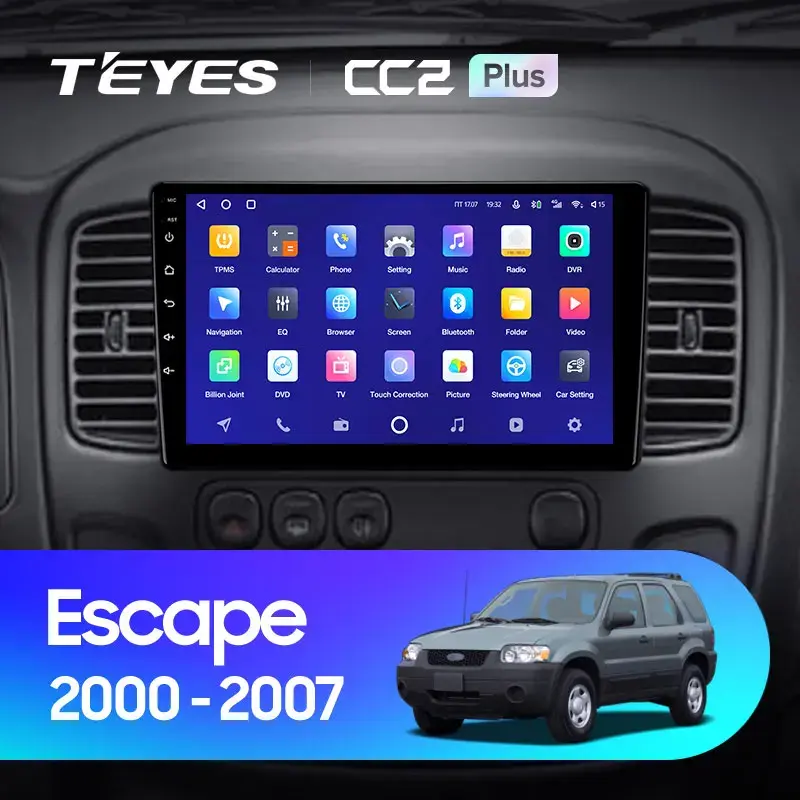 Комплект магнитолы TEYES CC2 Plus 9.0" для Ford Escape I 2000-2007