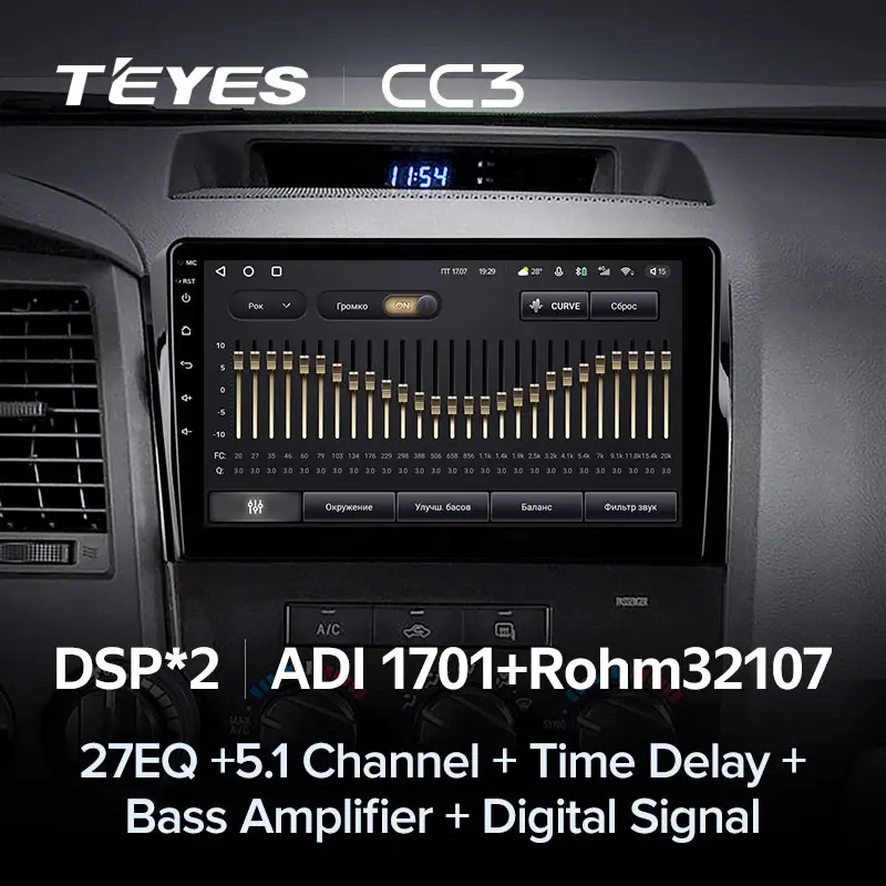 Комплект магнитолы TEYES CC3L 10.2" для Toyota Tundra