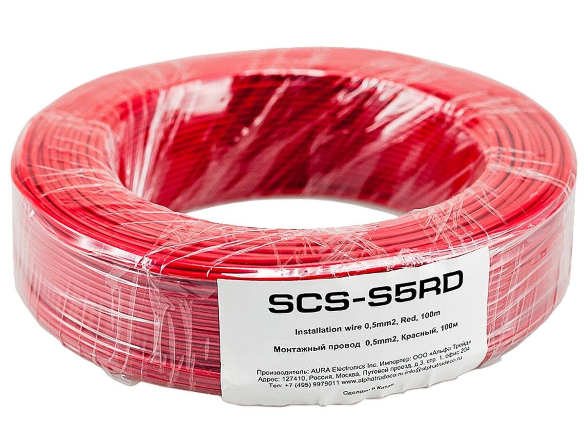 Монтажный кабель Aura SCS-S5RD (1б-100м) (1м) - фото