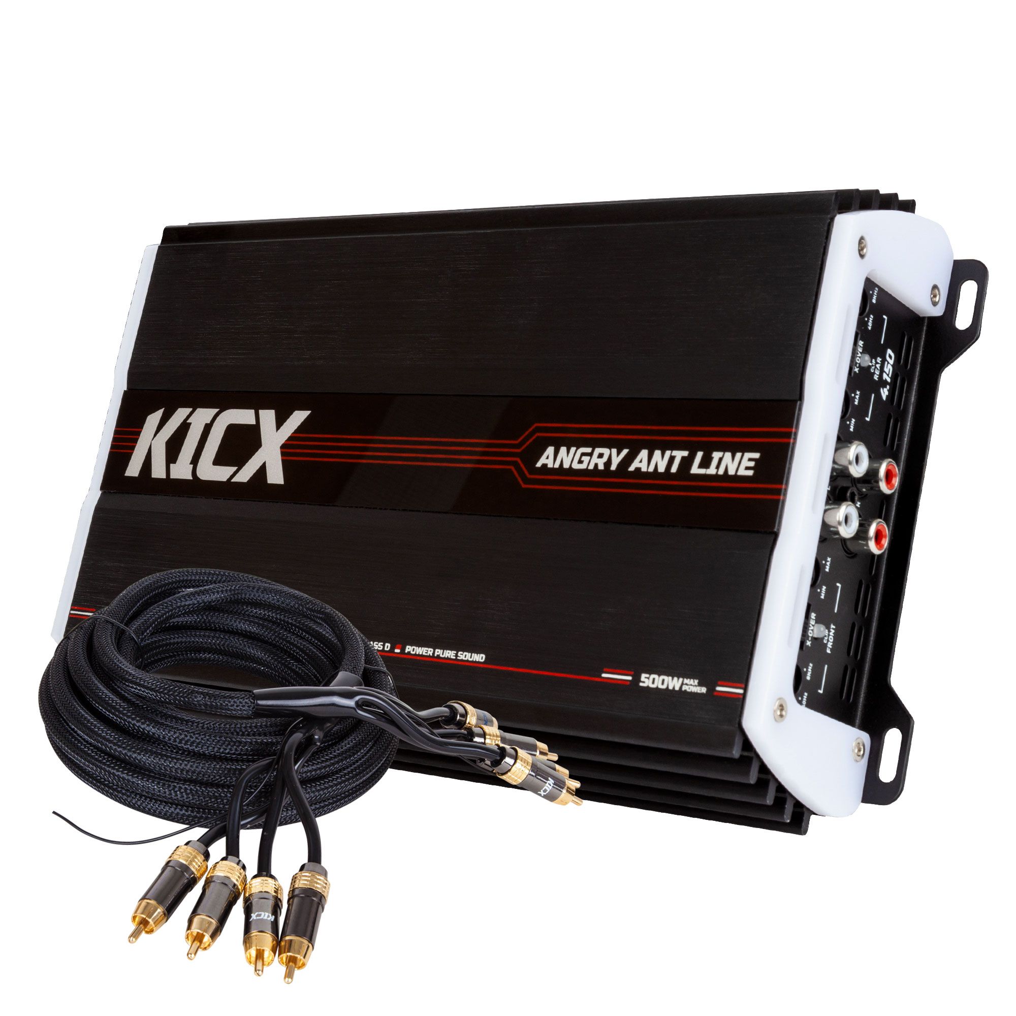 Усилитель 4-канальный Kicx Angry Ant 4.150 + RCA-06 - фото