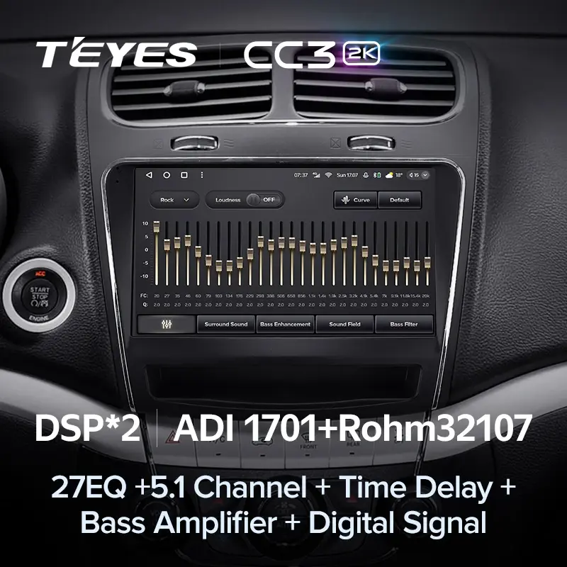 Комплект магнитолы TEYES CC3 2K 9.5" для Dodge Journey I рестайлинг 2011-2023