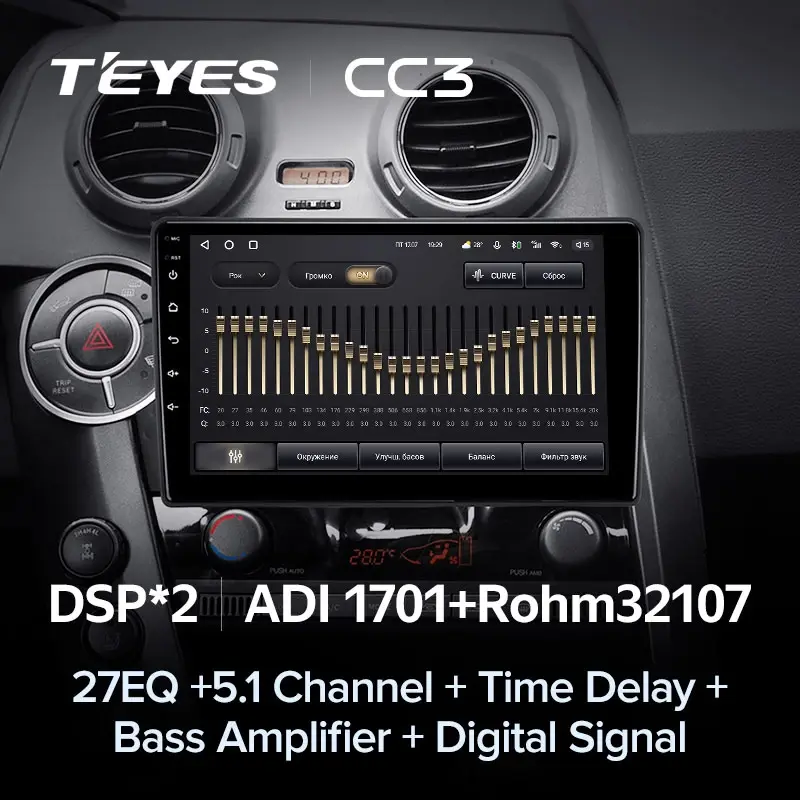 Комплект магнитолы TEYES CC3L 9.0" для SsangYong Actyon