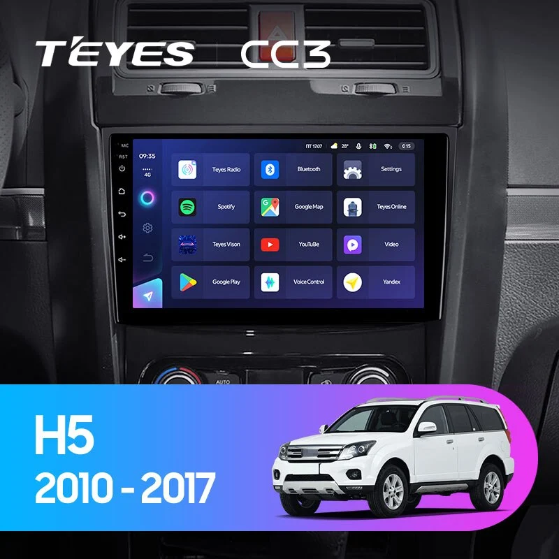 Комплект магнитолы TEYES CC3 9.0" для Great Wall Hover H5 I 2010-2017