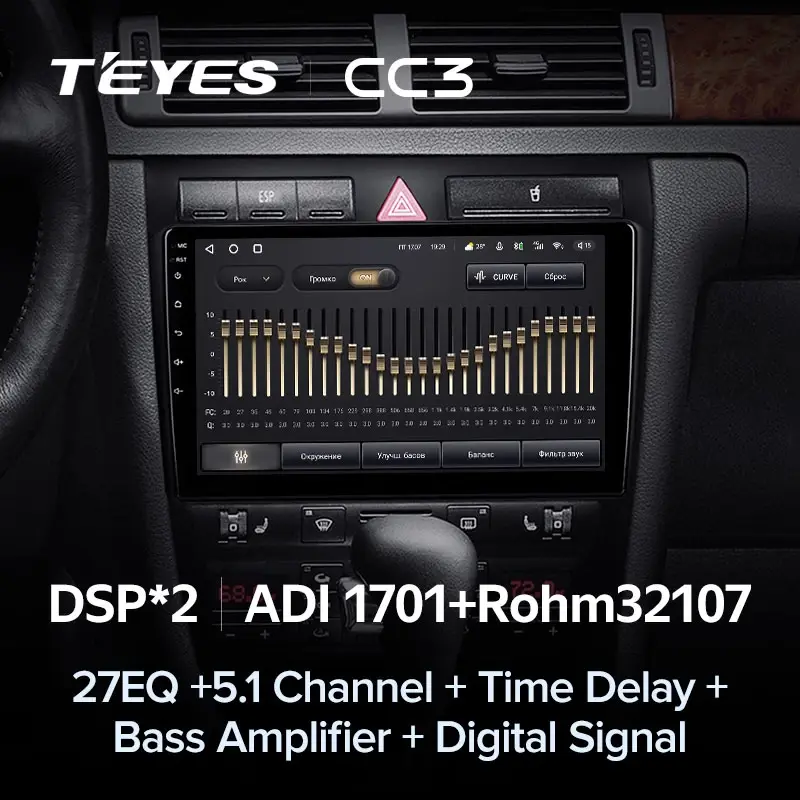 Комплект магнитолы TEYES CC3 9.0" для Audi A6 C5 1997-2004